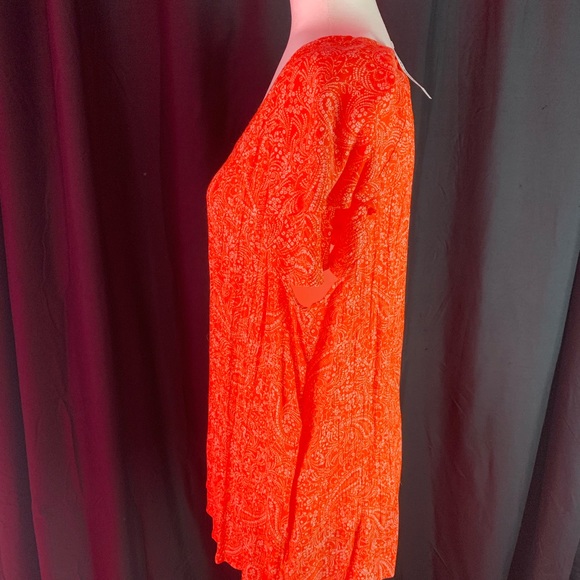 Old Navy orange paisley butterfly sleeve with tags XL - Picture 2 of 6